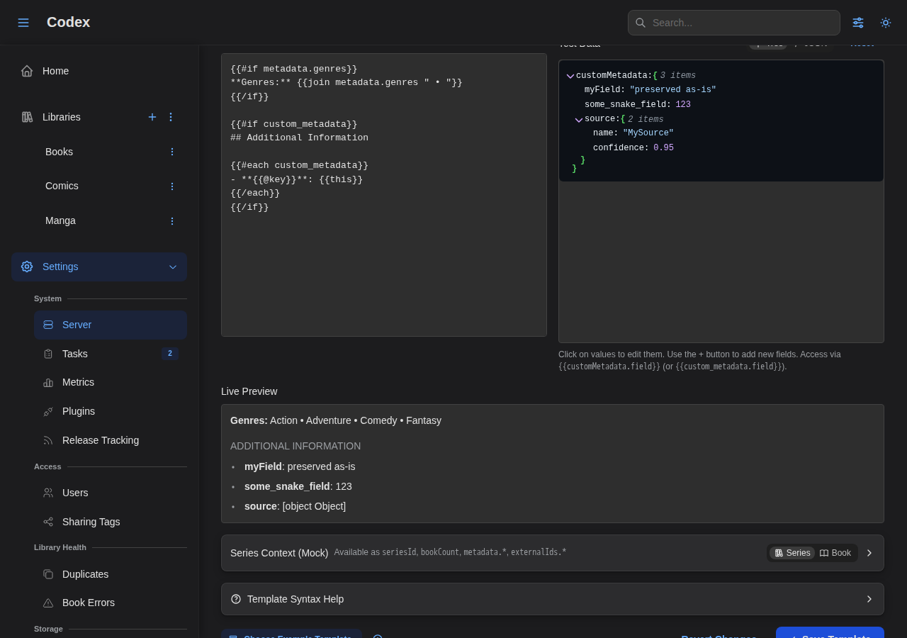 Custom Metadata
