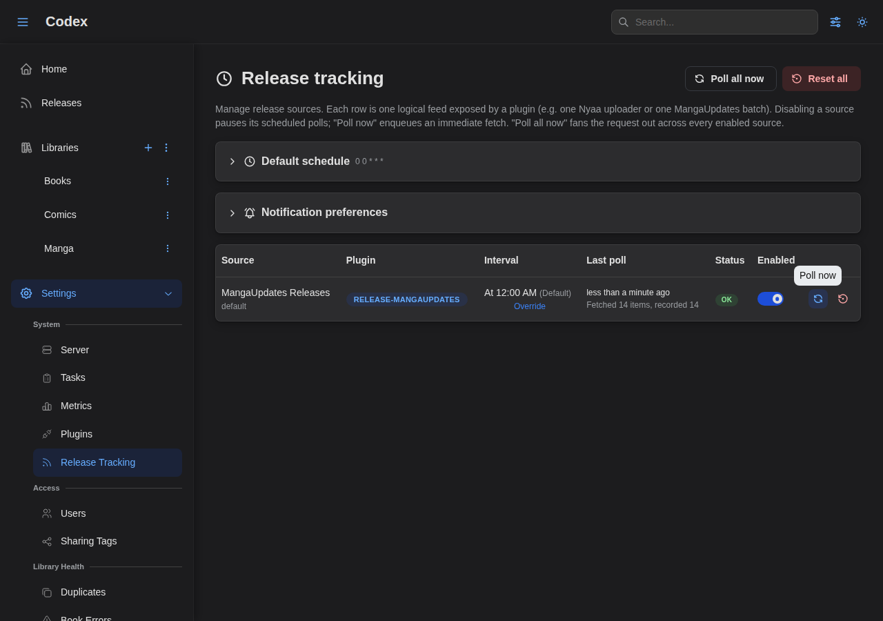 Settings, After Poll